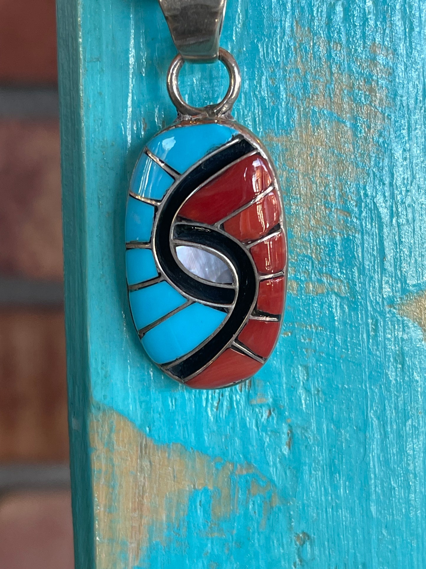 🔥CRAIG’S SMOKIN’ HOT STEAL🔥Sterling Silver Zuni Handmade Multi-stone Pendant (Pendant only)🔥