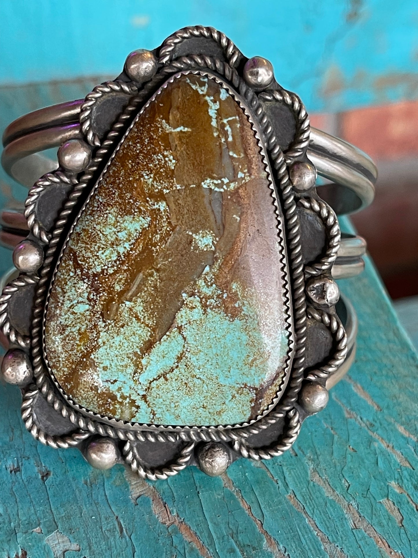 🔥CRAIG’S SMOKIN’ HOT STEAL🔥Sterling Silver Navajo Handmade #8 Turquoise Cuff🔥