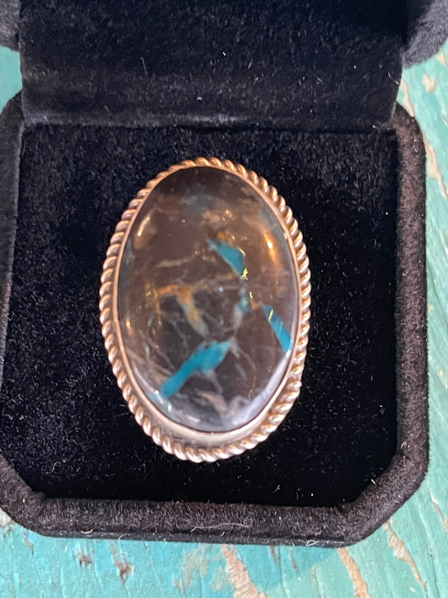 š„SOLD in 12 minutes!š„CRAIGS SMOKINā HOT STEALš„Sterling Silver Navajo Handmade Bluemoon Turquoise Adjustable Ringš„