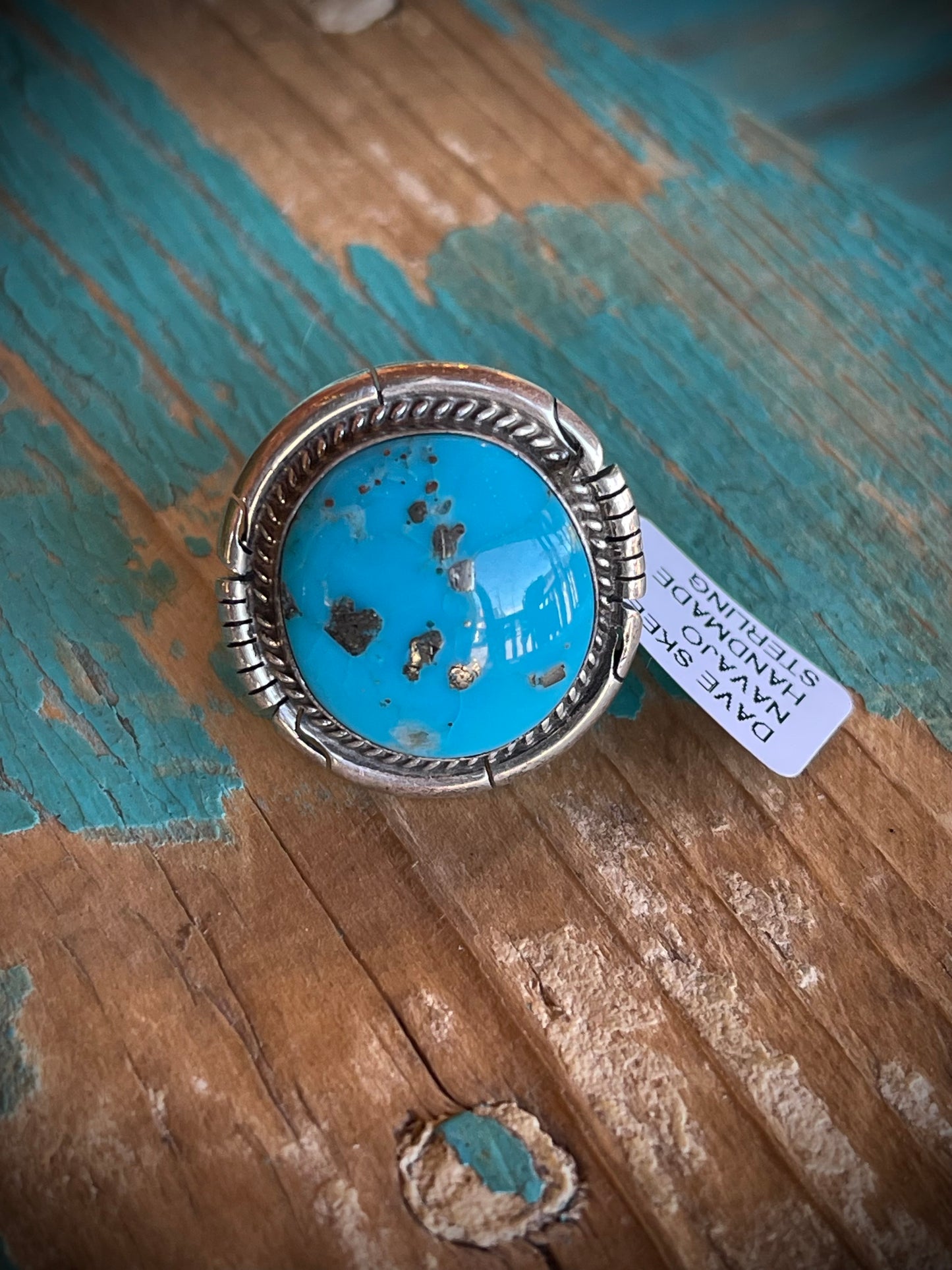🔥CRAIG’S SMOKIN’ HOT STEAL🔥Sterling Silver Navajo Handmade Kingman Turquoise Ring - Size 8 1/2