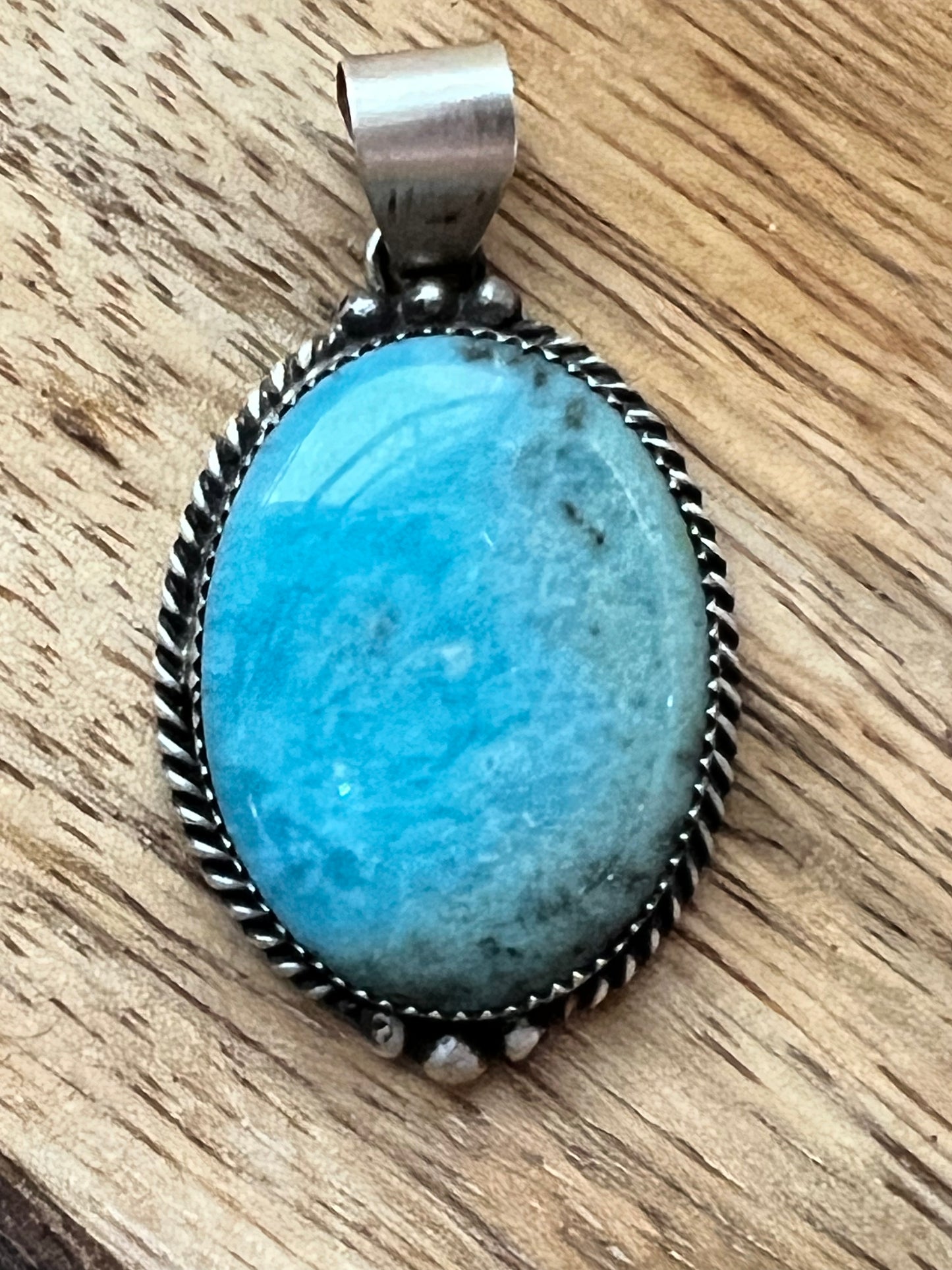 🔥CRAIG’S SMOKIN’ HOT STEAL🔥Sterling Silver Navajo Handmade Larimar Pendant (Pendant only)🔥