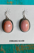 🔥CRAIGS SMOKIN’ HOT STEAL🔥Sterling Silver Navajo Handmade Pink Conch French Hook Earrings🔥