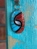 🔥CRAIG’S SMOKIN’ HOT STEAL🔥Sterling Silver Zuni  Handmade Multi-stone Pendant (Pendant only)🔥