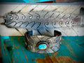 🔥CRAIGS SMOKIN’ HOT STEAL🔥Sterling Silver Navajo Handmade Kingman Turquoise Tufa Cast Cuff🔥
