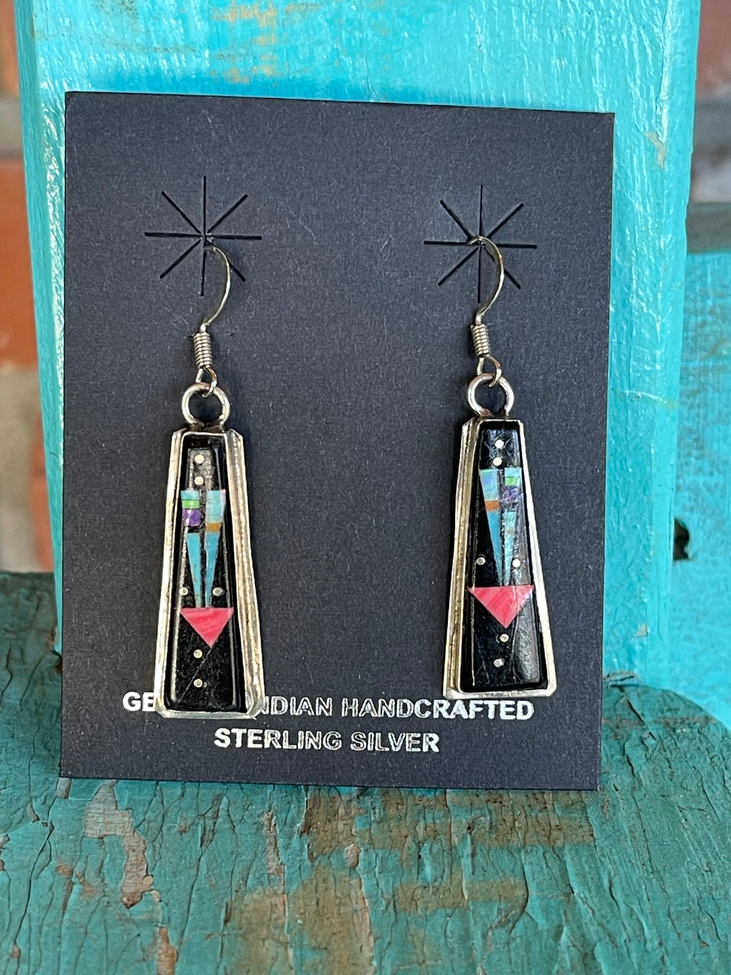 🔥 CRAIG’S SMOKIN’ HOT STEAL 🔥 Sterling Silver Navajo Handmade Multi-Stone Night Sky Earrings🔥