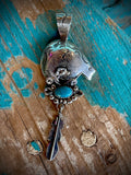 🔥CRAIG’S SMOKIN’ HOT STEAL🔥Sterling Silver Navajo Handmade Kingman Bear w/ Feather Pendant (Pendant Only)🔥