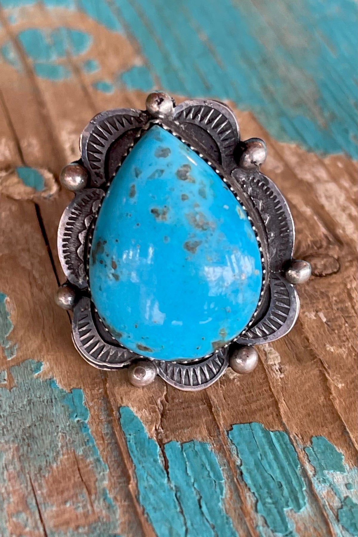 🔥CRAIG’S SMOKIN’ HOT STEAL🔥Sterling Silver Navajo Handmade Kingman Turquoise Adjustable Ring🔥