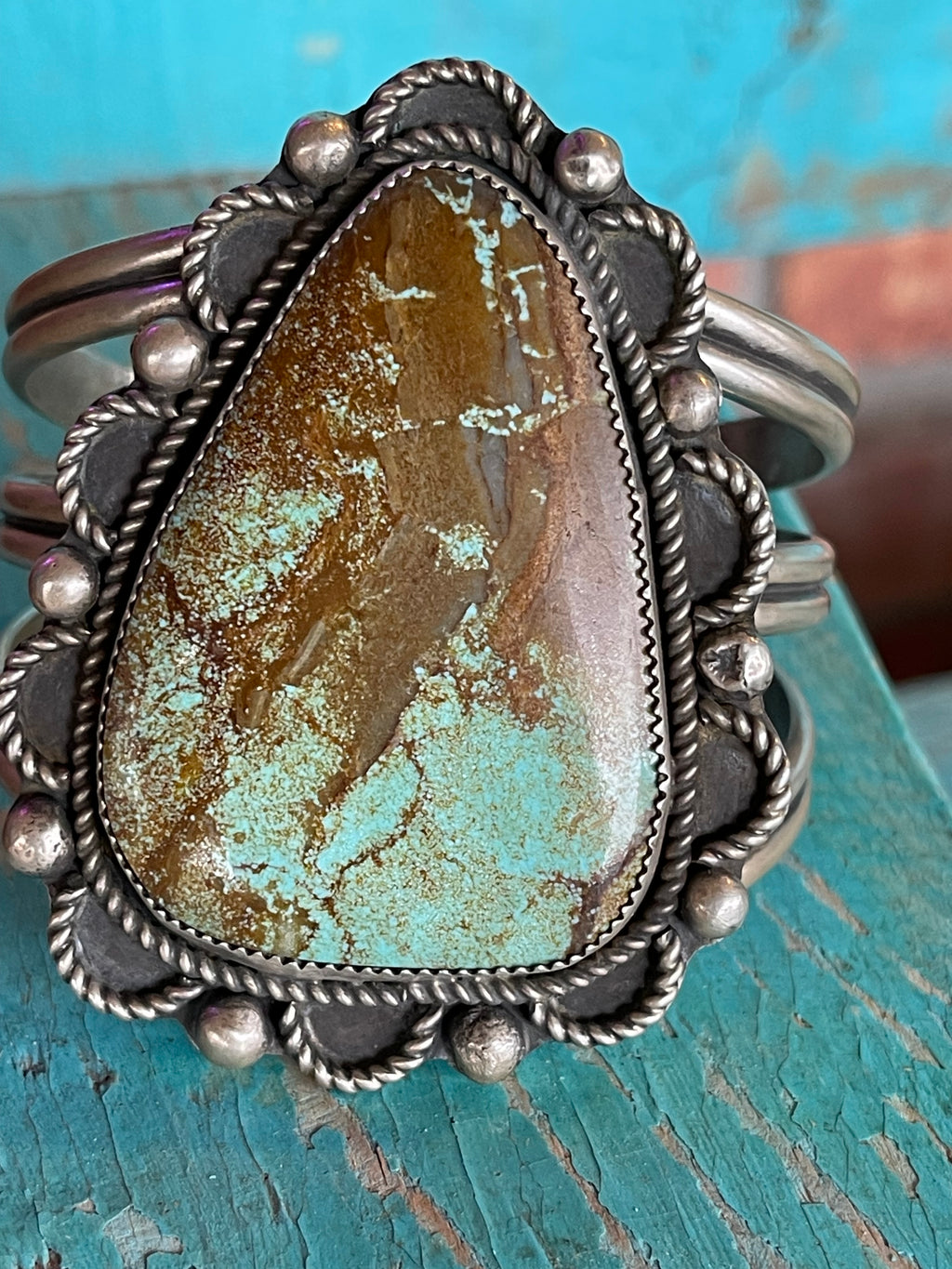 🔥CRAIG’S SMOKIN’ HOT STEAL🔥Sterling Silver Navajo Handmade #8 Turquoise Cuff🔥