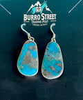 Sterling Silver Santo Domingo Handmade Bisbee Turquoise Earrings
