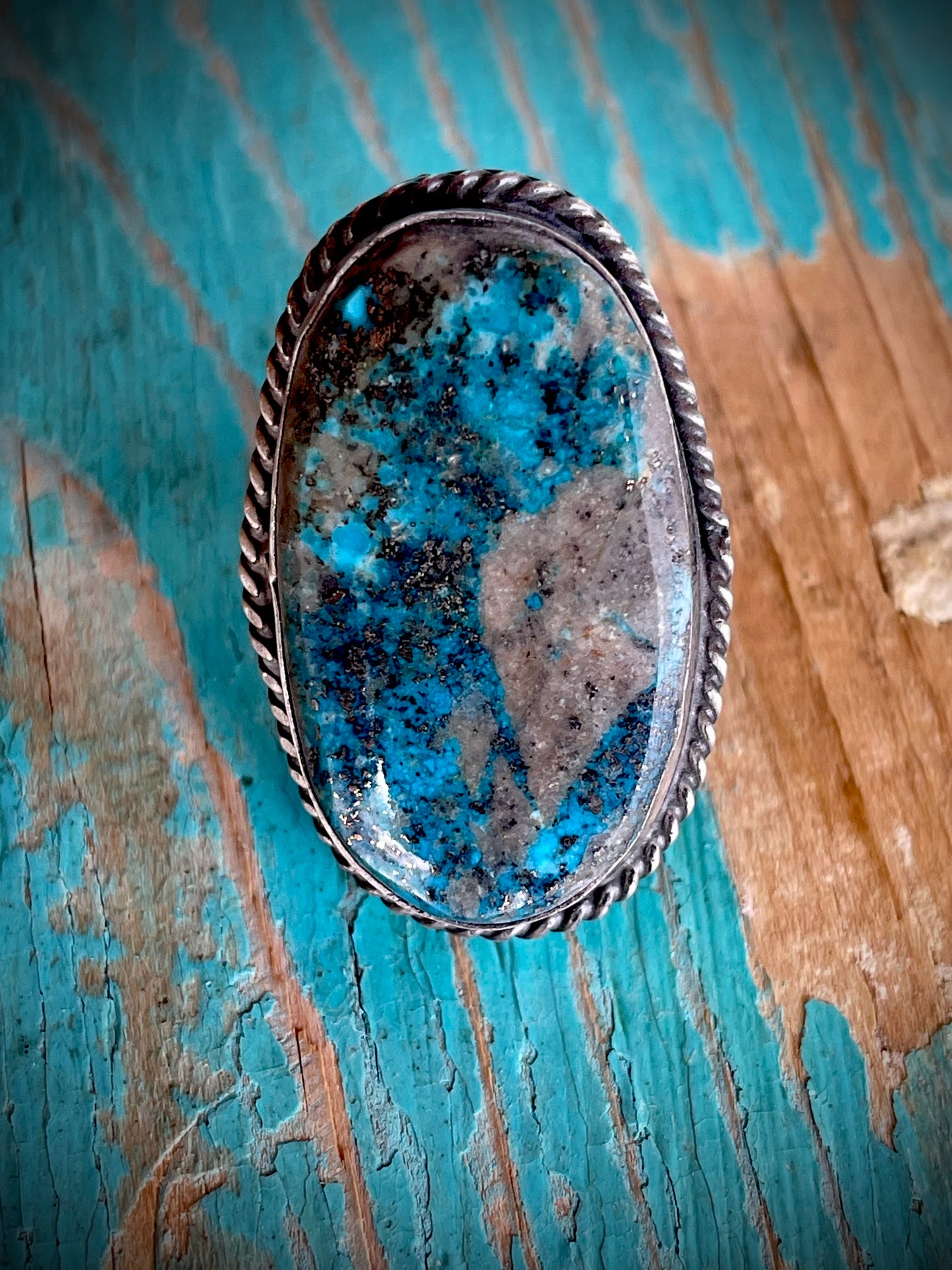 🔥CRAIG’S SMOKIN’ HOT STEAL🔥Sterling Silver Navajo Handmade Kingman Turquoise Ring - Size 7🔥