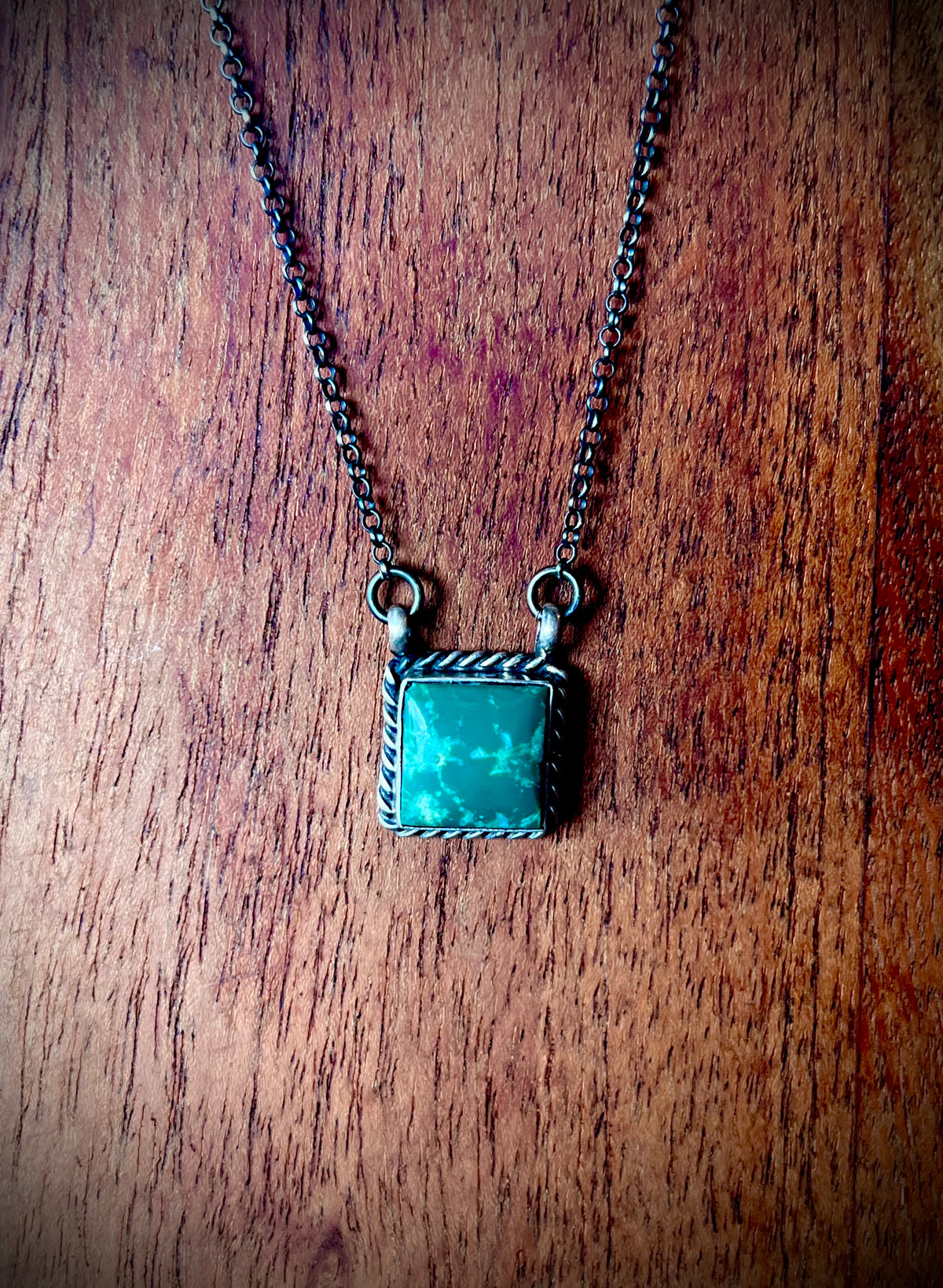 🔥CRAIG’S SMOKIN’ HOT STEAL🔥Sterling Silver Navajo Handmade Kingman Turquoise 16-1/2” Necklace🔥