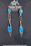 🔥CRAIGS SMOKIN’ HOT STEAL🔥 Sterling Silver Zuni Handmade Blue Opal Inlay Post Earrings🔥