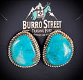 🔥CRAIGS SMOKIN’ HOT STEAL🔥 Sterling Silver Navajo Handmade Kingman Turquoise Stud Earrings🔥