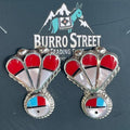 🔥CRAIGS SMOKIN’ HOT STEAL🔥Sterling Silver Zuni Handmade Multi-Stone Sun Face Earrings🔥