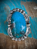 🔥CRAIG’S SMOKIN’ HOT STEAL🔥Sterling Silver Genizaro Handmade Sonoran Gold Turquoise Adjustable Ring🔥