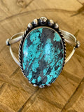🔥CRAIGS SMOKIN’ HOT STEAL🔥Sterling Silver Navajo Handmade #8 Turquoise Cuff🔥