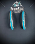 🔥CRAIG’S SMOKIN’ HOT STEAL🔥 Sterling Silver Handmade Kingman Turquoise Hoop Earrings🔥