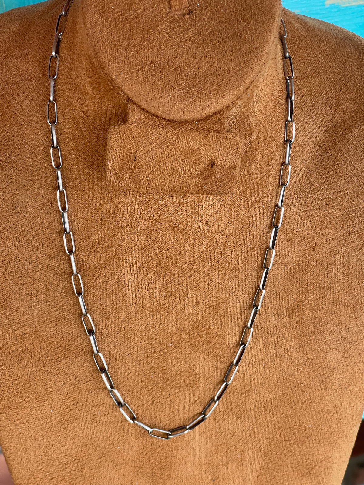 🔥CRAIGS SMOKIN’ HOT STEAL🔥 Sterling Silver Navajo Handmade Paperclip Chain 20”Necklace🔥