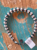 🔥CRAIGS SMOKIN’ HOT STEAL🔥Navajo Handstrung 6mm Sterling Silver Pearl Bracelet - 7 1/4”🔥