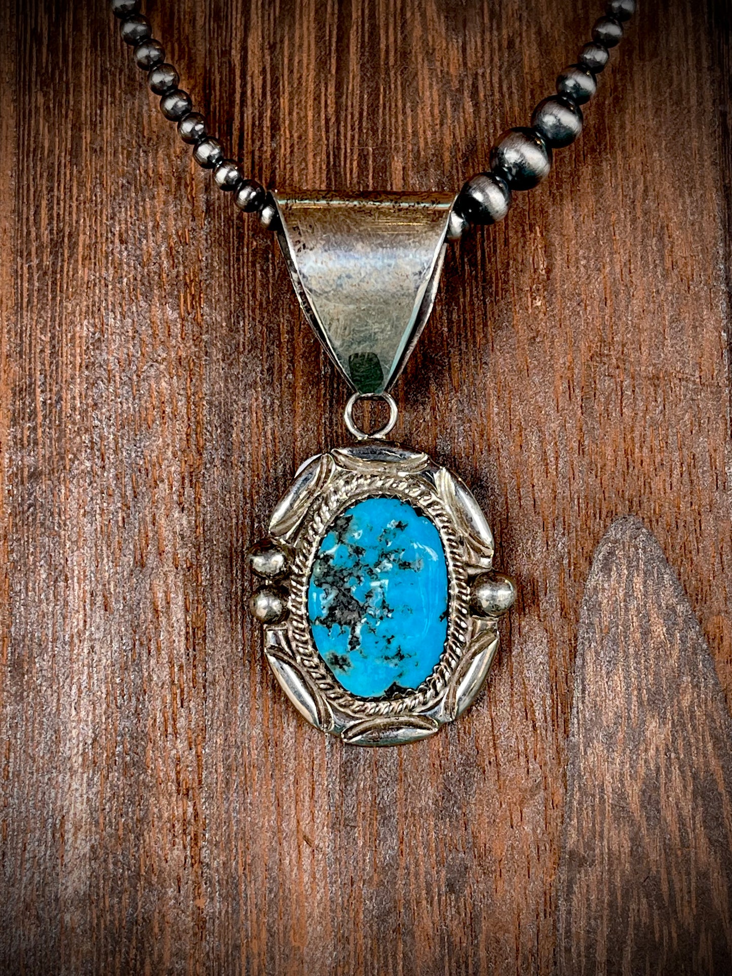 🔥CRAIG’S SMOKIN’ HOT STEAL🔥Sterling Silver Navajo Handmade Kingman Turquoise Pendant - (Pendant only)🔥