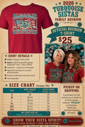 T-SHIRT - 2026 Turquoise Sistas Family Reunion