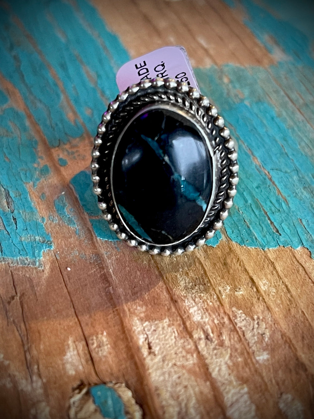 🔥CRAIGS SMOKIN’ HOT STEAL🔥 Sterling Silver Navajo Handmade Blue Moon Turquoise Adjustable Ring🔥