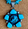 🔥SOLD in 5 minutes!🔥CRAIG’S SMOKIN’ HOT STEAL🔥Sterling Silver Navajo Handmade Kingman Turquoise Cluster Pendant only🔥