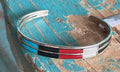🔥CRAIGS SMOKIN’ HOT STEAL🔥Sterling Silver Navajo Handmade Multi-Stone Cuff🔥
