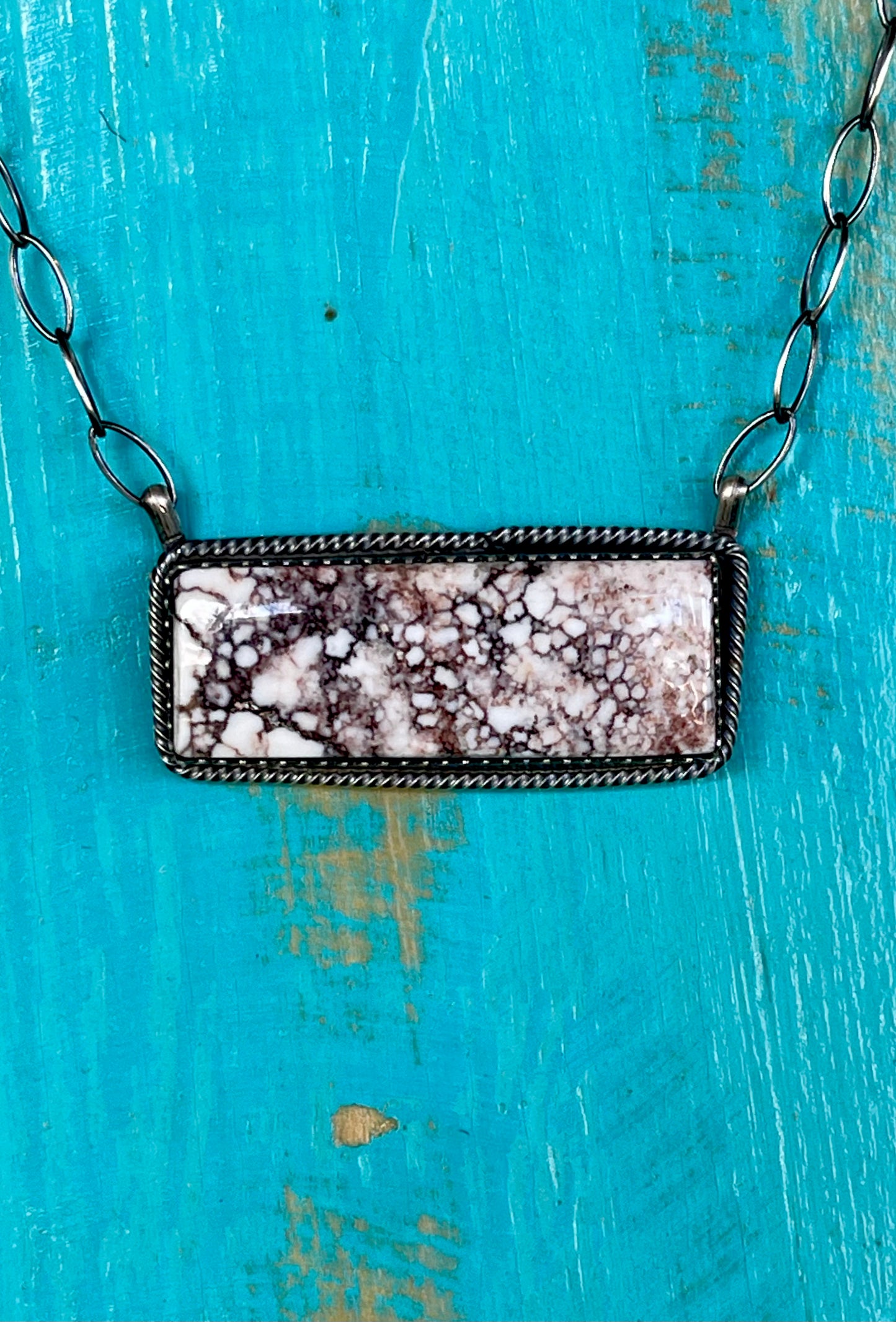 🔥CRAIG’S SMOKIN’ HOT STEAL🔥Sterling Silver Navajo Handmade Wild Horse 20” Bar Necklace🔥