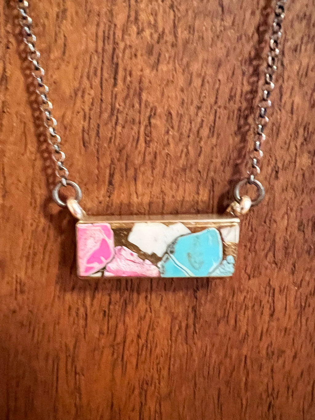 🔥CRAIGS SMOKIN’ HOT STEAL🔥 Sterling Silver Navajo Handmade Cotton Candy Mojave 17-1/2” Necklace 🔥