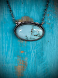 🔥CRAIGS SMOKIN’ HOT STEAL🔥Sterling Silver Navajo Handmade Whitewater Turquoise Necklace-20”🔥