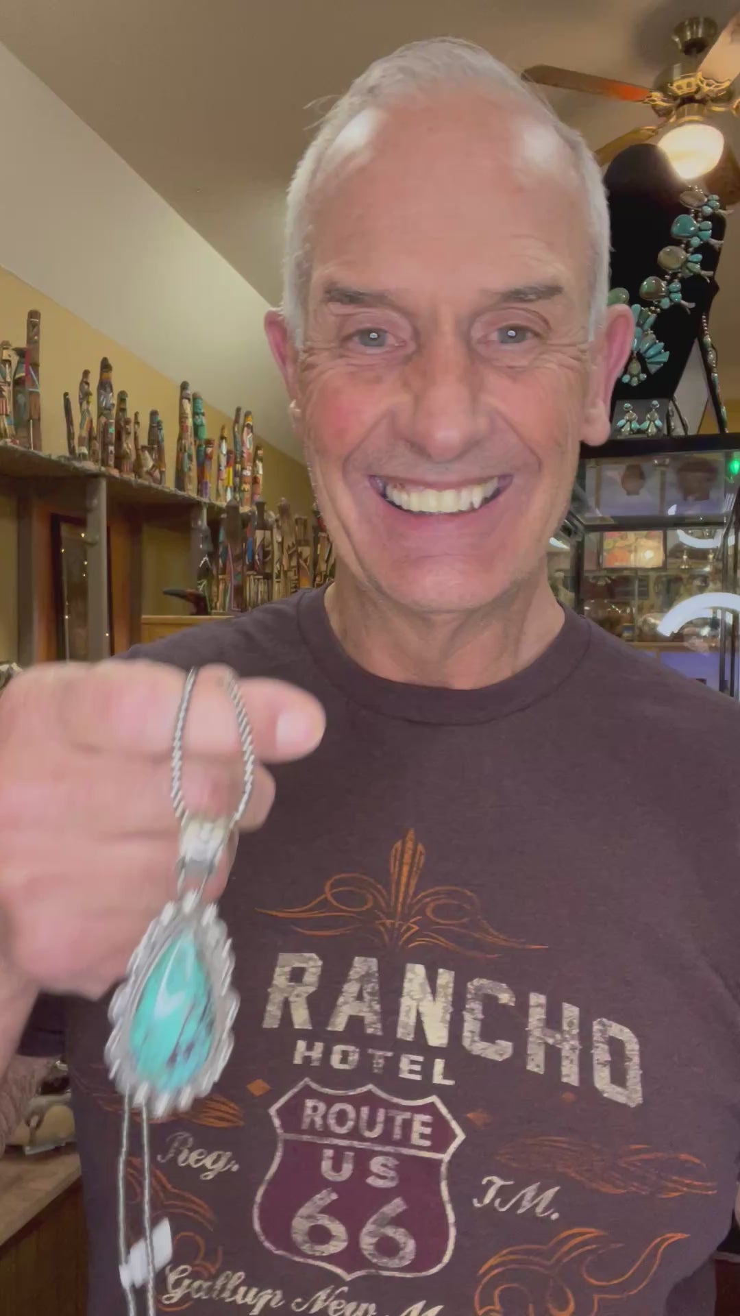 🔥SOLD IN 3 MINUTES!!!!!🔥CRAIG’S SMOKIN’ HOT STEAL - Sterling Silver Navajo Handmade Kingman Webbed Turquoise Pendent🔥