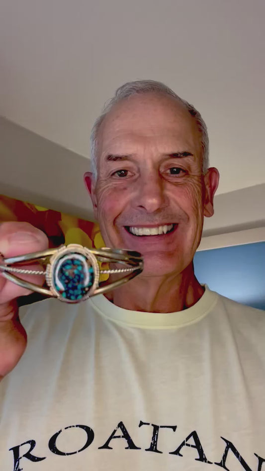 🔥CRAIG’S SMOKIN’ HOT STEAL🔥Sterling Silver Navajo Handmade Rare Apache Blue Turquoise Cuff🔥