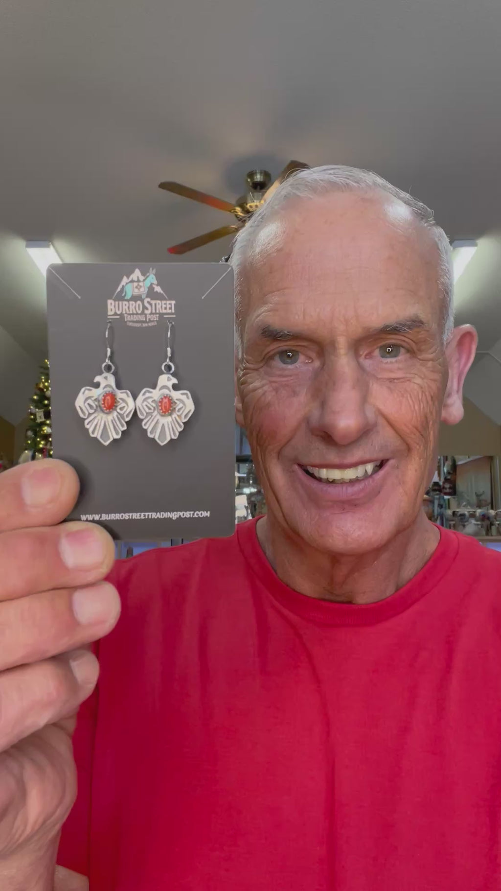 🔥CRAIGS SMOKIN’ HOT STEAL🔥 Sterling Silver Navajo Handmade Red Coral Thunderbird Earrings🔥