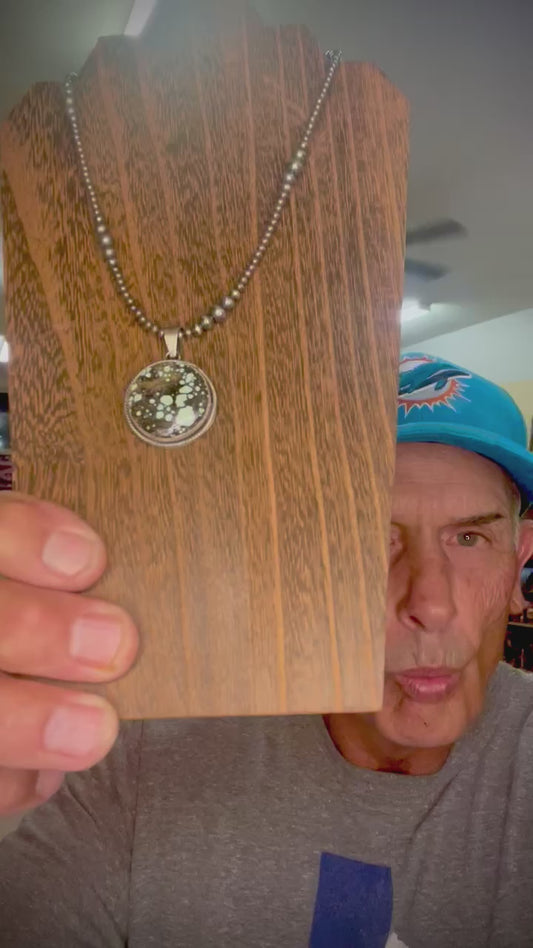 🔥CRAIG’S SMOKIN’ HOT STEAL🔥Sterling Silver Navajo Handmade New Lander Turquoise Pendant - (Pendant only)