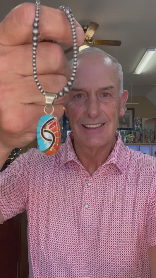🔥CRAIG’S SMOKIN’ HOT STEAL🔥Sterling Silver Zuni  Handmade Multi-stone Pendant (Pendant only)🔥