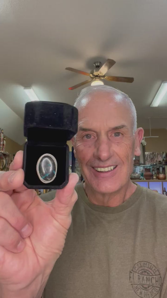 🔥SOLD in 12 minutes!🔥CRAIGS SMOKIN’ HOT STEAL🔥Sterling Silver Navajo Handmade Bluemoon Turquoise Adjustable Ring🔥