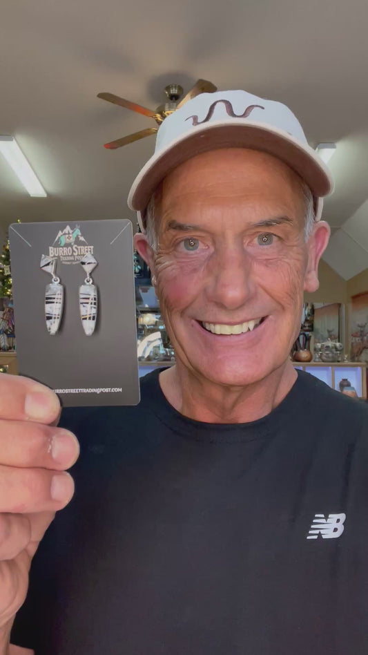 🔥SOLD in 10 Minutes!🔥CRAIGS SMOKIN’ HOT STEAL🔥 Sterling Silver Navajo Handmade White Buffalo Post Earrings w/ Black Jet and Opal Inlay🔥