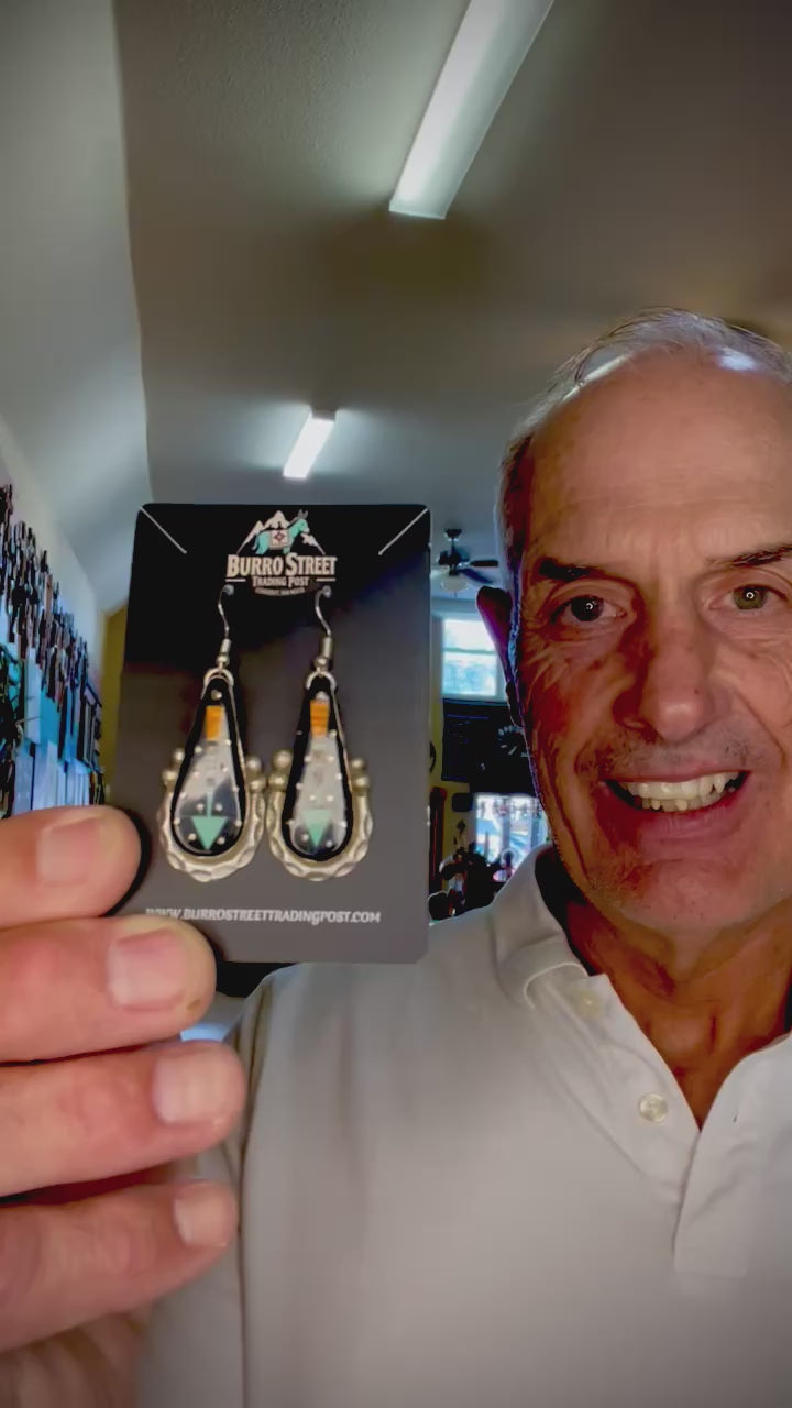 🔥CRAIG’S SMOKIN’ HOT STEAL🔥 Sterling Silver Navajo Handmade Ray Jack Multi-Stone Night Sky Earrings🔥