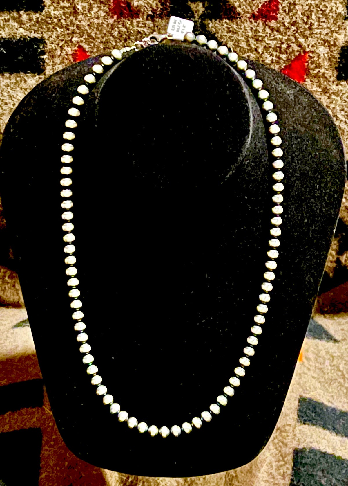 Navajo Pearls - Sterling Silver 20" 6MM