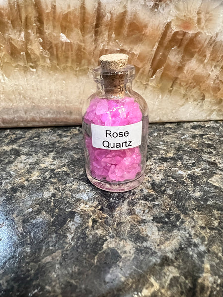 Semi-Precious Vial - Rose Quartz