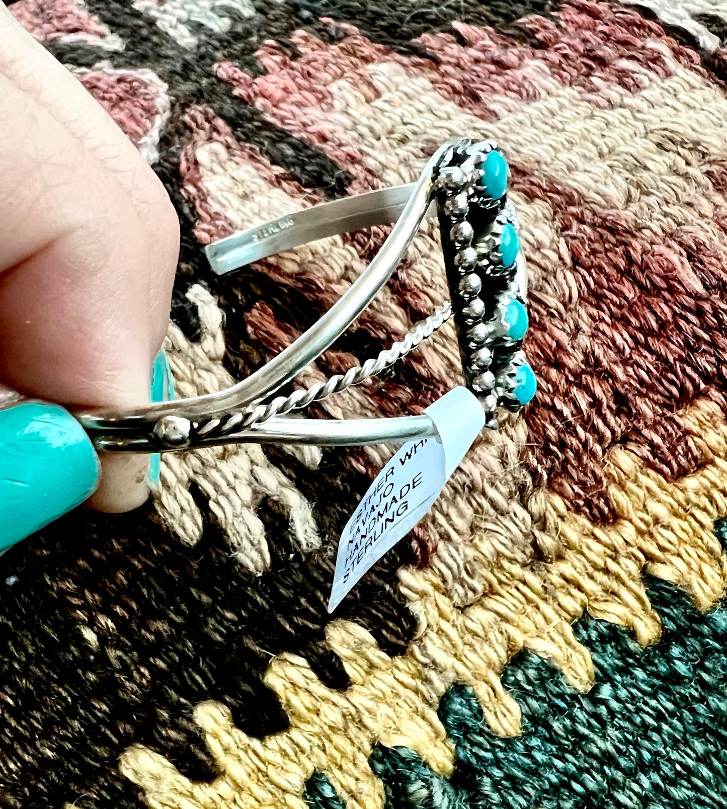 Sterling Silver Handmade Turquoise Bracelet