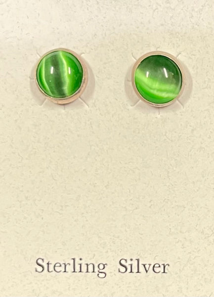 Green Moonstone Earrings