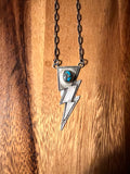 Kingman Turquoise Lighting Bolt Necklace
