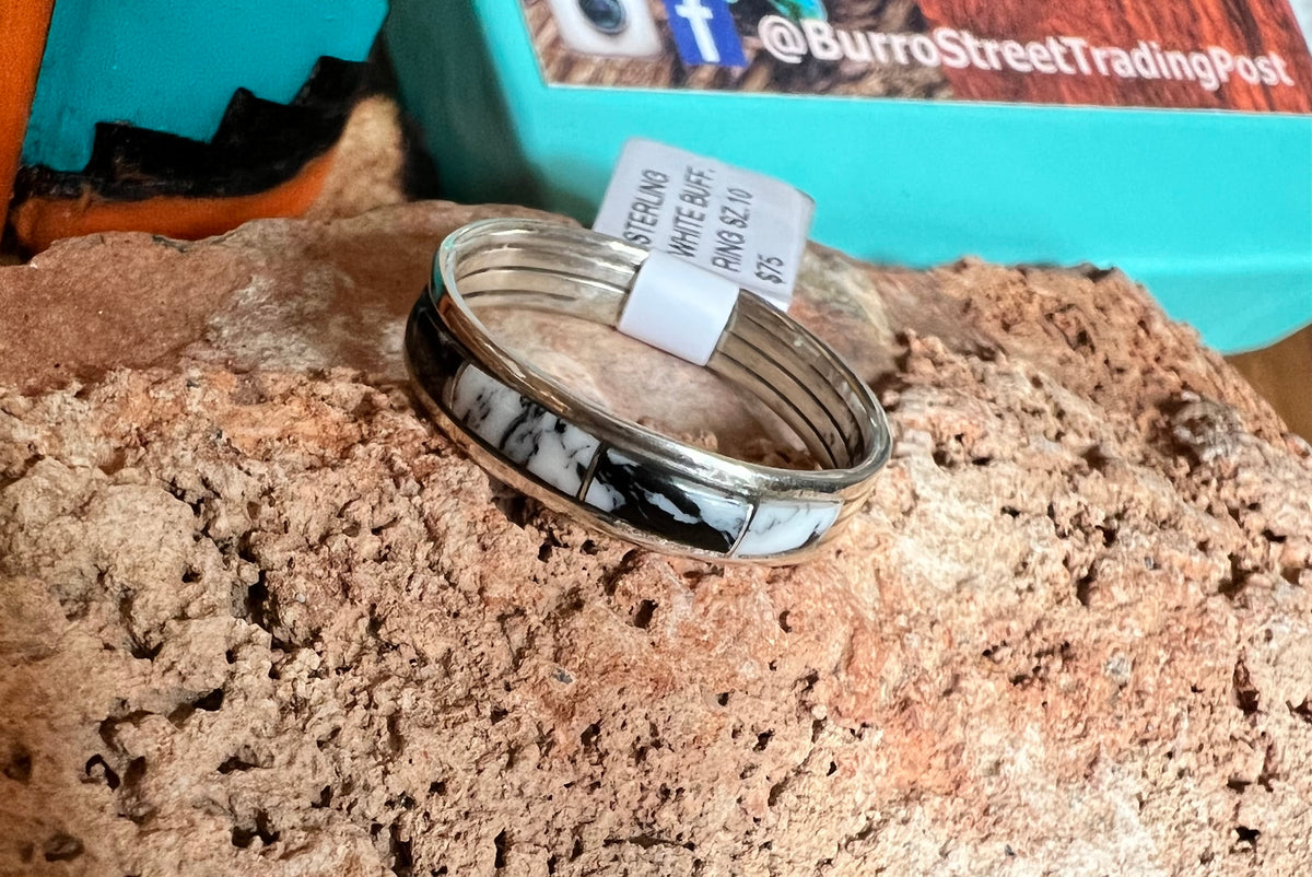 White Buffalo Stacker Ring