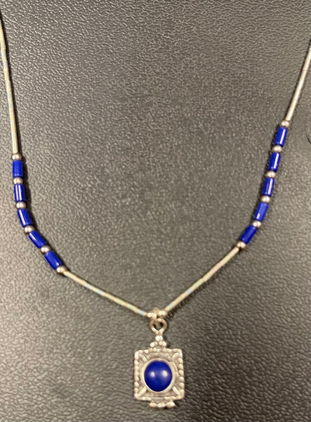 Lapis Necklace - Sterling Silver