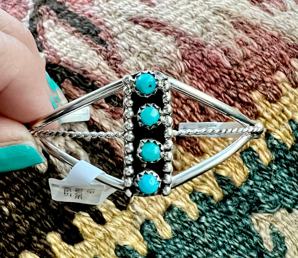 Sterling Silver Handmade Turquoise Bracelet