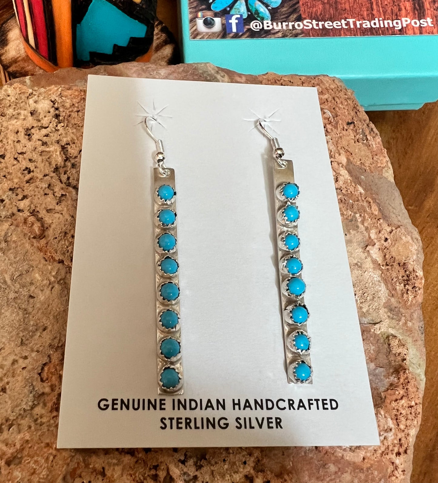 Turquoise Bar Earrings