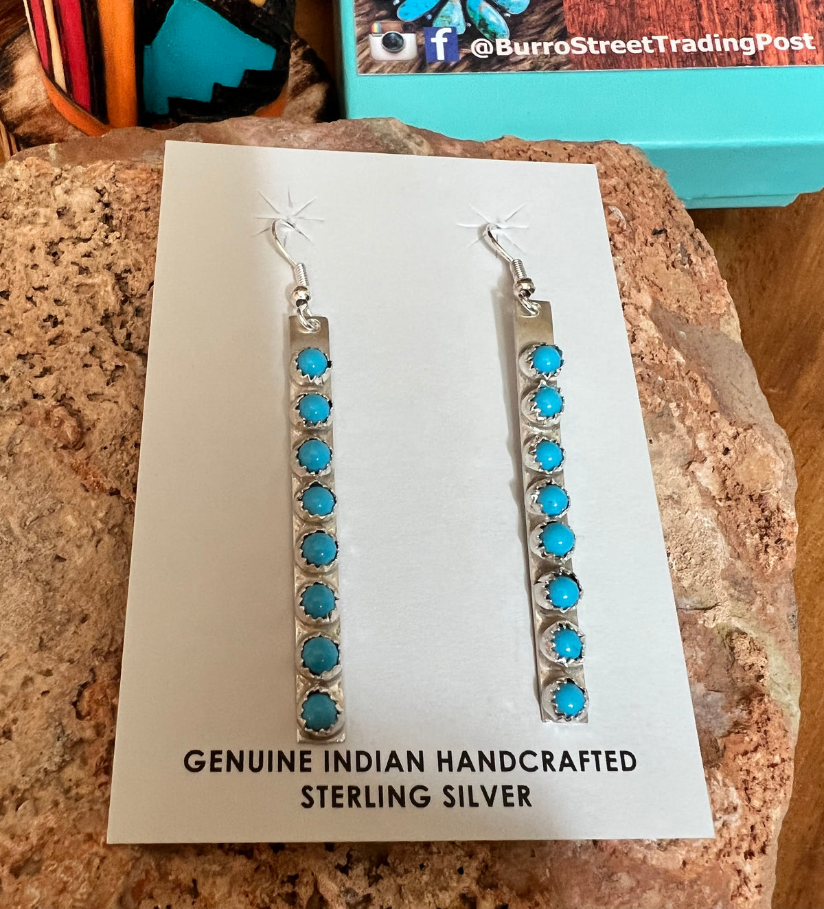 Turquoise Bar Earrings