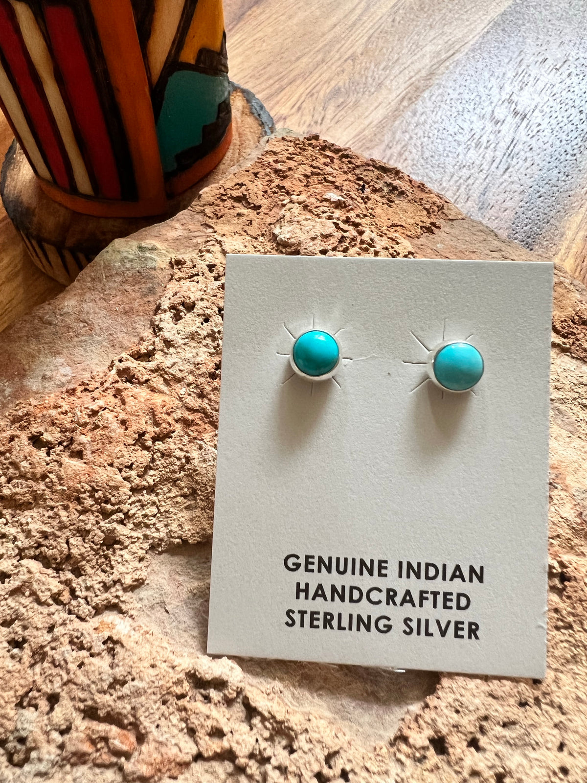 Sleeping Beauty Turquoise Stud Earrings